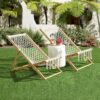 Bamboo Weaving Chair Set With Handwoven Rope For Patio And Living Spaces - Natural - Image 2