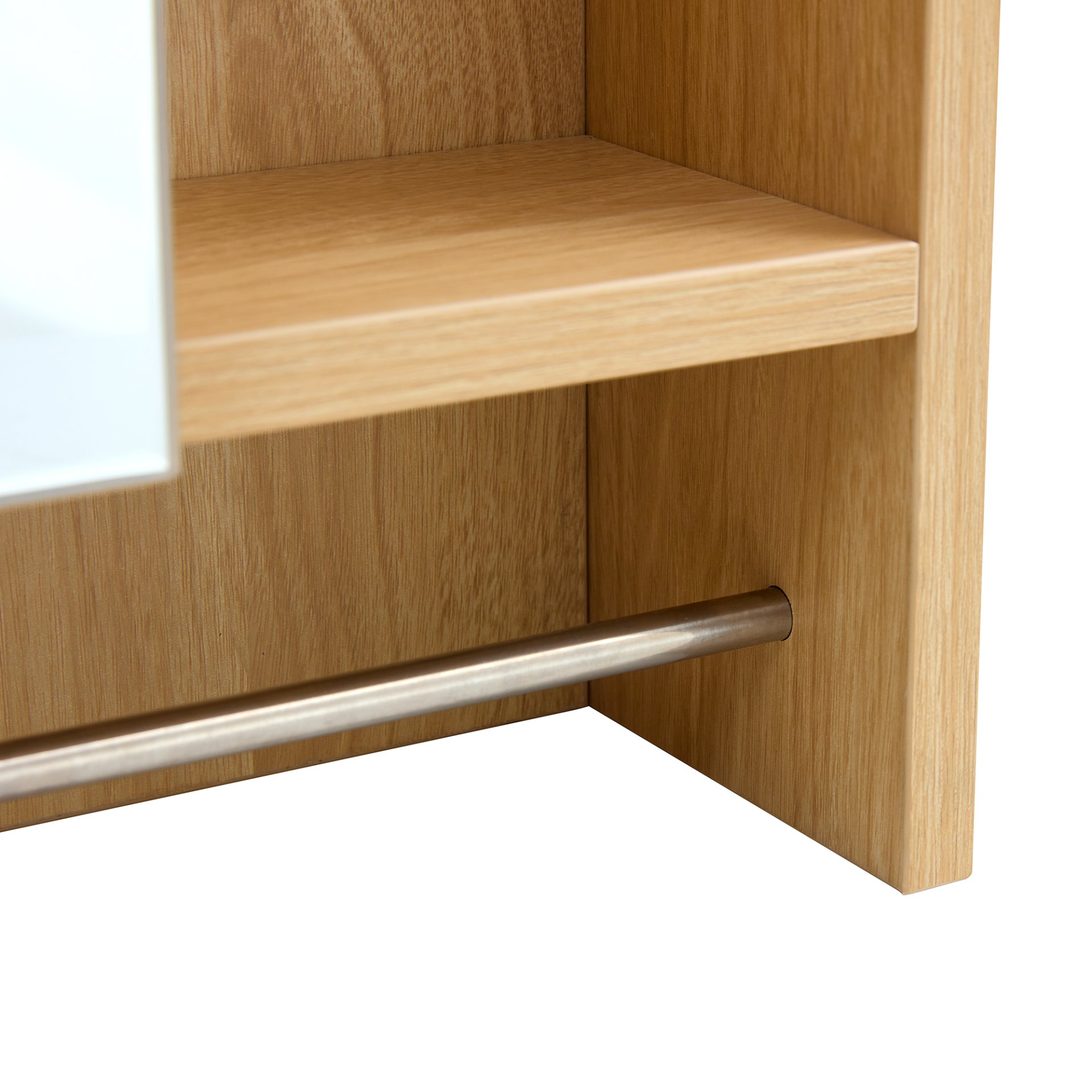 Bathroom Mirror Cabinet Wall Mounted, Medicine Cabinet, Over The Toilet Storage Cabinet With Shelves And Towel Rack - Burly Wood - Image 13