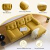 Modern L Shaped Sectional Sofa For Living Room Or Bedroom - Yellow - Image 5
