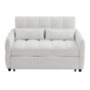 Loveseat Sofa Pull Out Sofa Bed Tufted Sleeper Sofa With An Adjustable Backrest, 3 USB Ports And 2 Lumbar Pillows For Living Room - Beige - Image 14