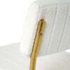 Modern Light Luxury Dining Chair (Set of 4) With MetalLegs And Bow Design - White - Image 7