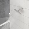 Premium 6" Shower Arm With Flange, Stainless Steel Construction - Brushed Nickel - Image 2