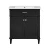 Bathroom Vanity With Ceramic Basin, Soft Close Door And Adjustable Shelves - Black - Image 10
