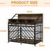 Wooden Dog Crate Furniture With Divider And Storage Drawers For Large Dogs - Rustic Brown - Image 3
