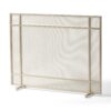 Modern Single Panel Iron Fireplace Screen Handcrafted Minimalistic Design - Gold - Image 5