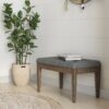 Waverly - Small Tufted Ottoman Bench - Stone Gray - Image 6