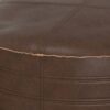 Brody - Round Coffee Table Pouf - Distressed Dark Brown - Image 3