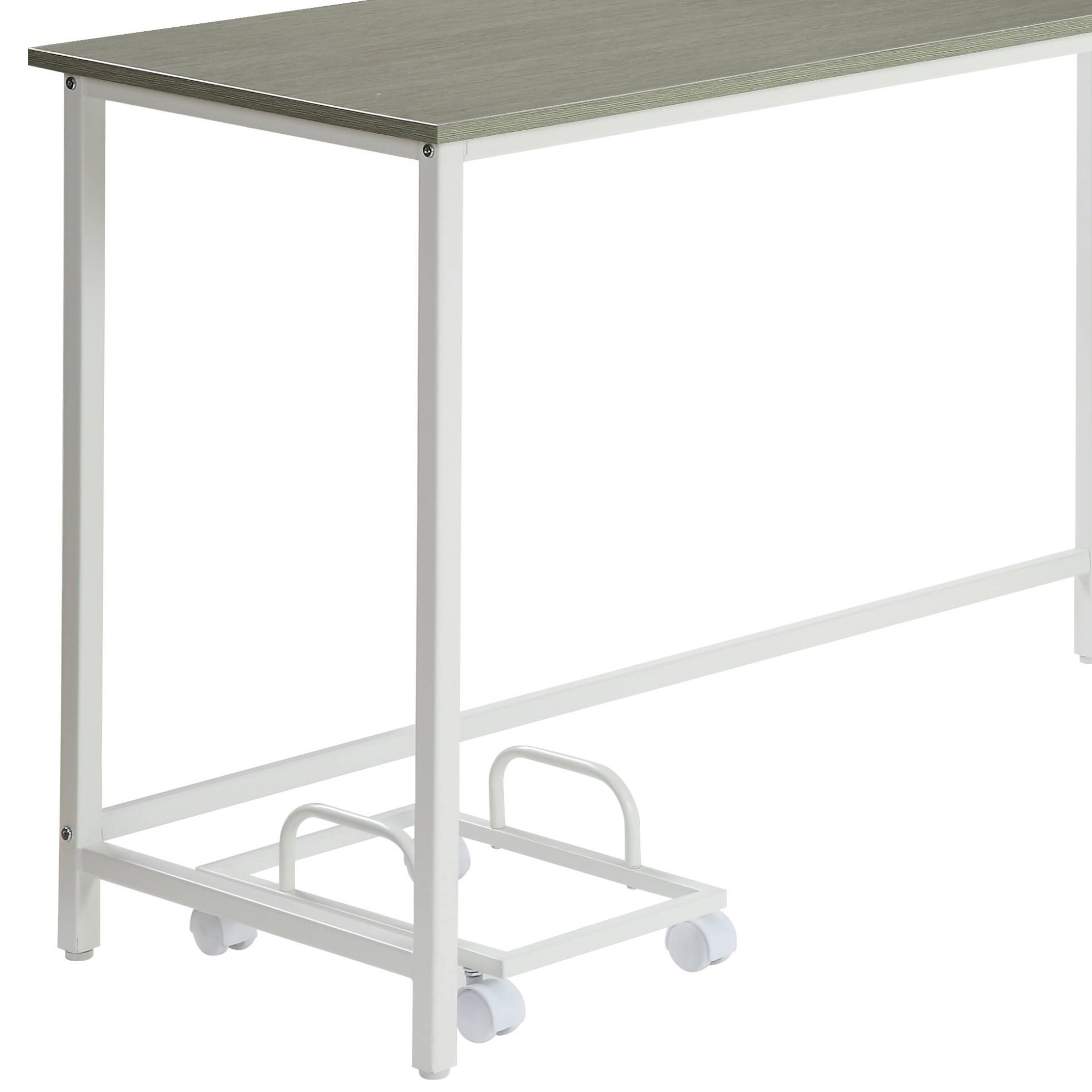 Bambina - Computer Desk - Gray / White - Image 3
