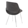 Fabrico - Mid-Century Modern Dining Chair (Set of 2) - Chrome / Charcoal - Image 4
