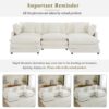 Modern Sofa Modular Sofa Couch, Upholstered Corduroy L - Shape Sectional Sofa With Side Storage Pockets For Living Room - Beige - Image 17