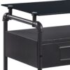 Nicipolis - Glass Nightstand - Gray - Image 4
