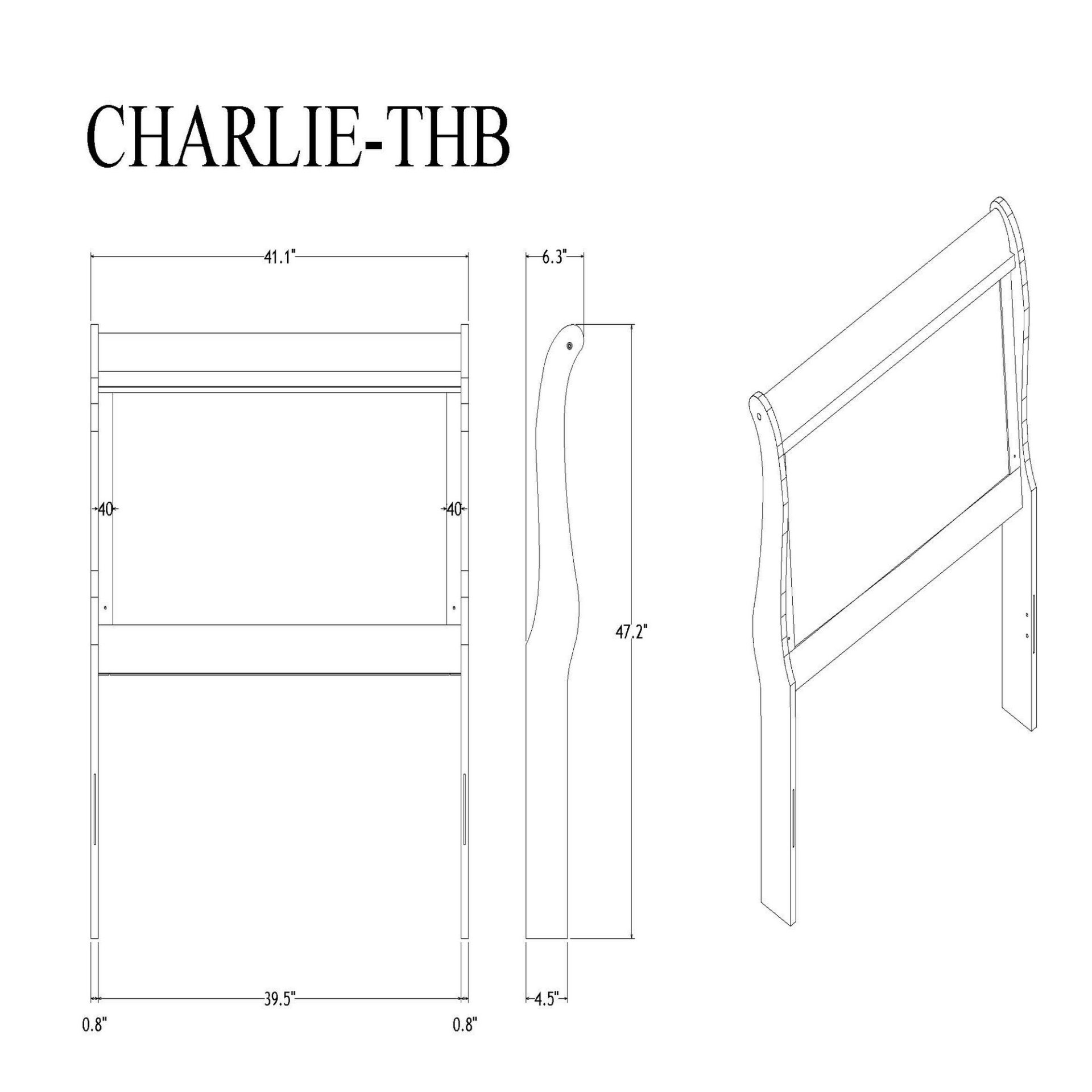 Charlston - Twin Bed With LED, Sleigh Bed - Blue - Image 2