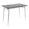 Marcel Mason - 5 Piece Swivel Contemporary Counter Height Dining Set - Chrome - Black / Walnut / Gray - Image 3