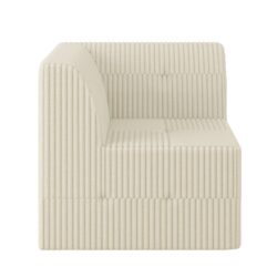 Modern Minimalist Corner Sofa Compressed Sectional With Sleeper Function - White
