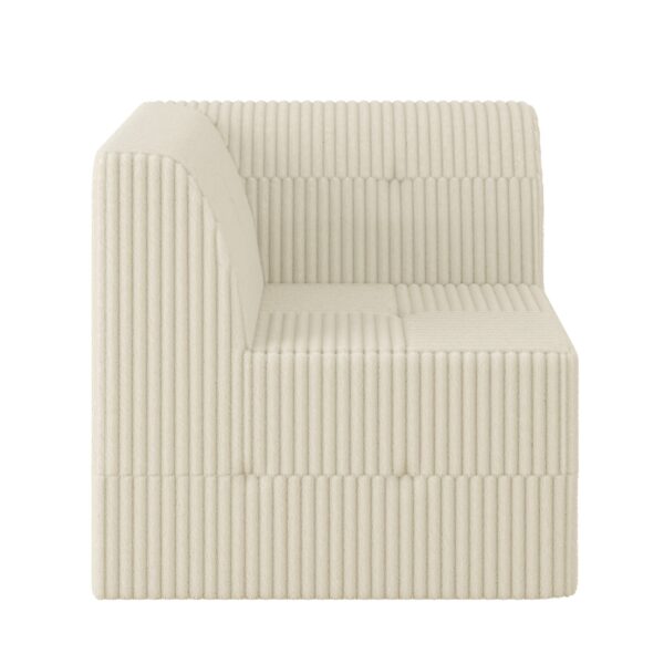Modern Minimalist Corner Sofa Compressed Sectional With Sleeper Function - White