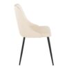 Giovanni - Contemporary Dining Chair (Set of 2) - Black / Cream - Image 3