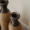 3 Piece Set Of Decorative Floor Vases, Classic And Neat Floor Vases With High Independent Flower Racks, Artificial Vine Vases, Home Decoration Flower Racks - Beige / Black - Image 20