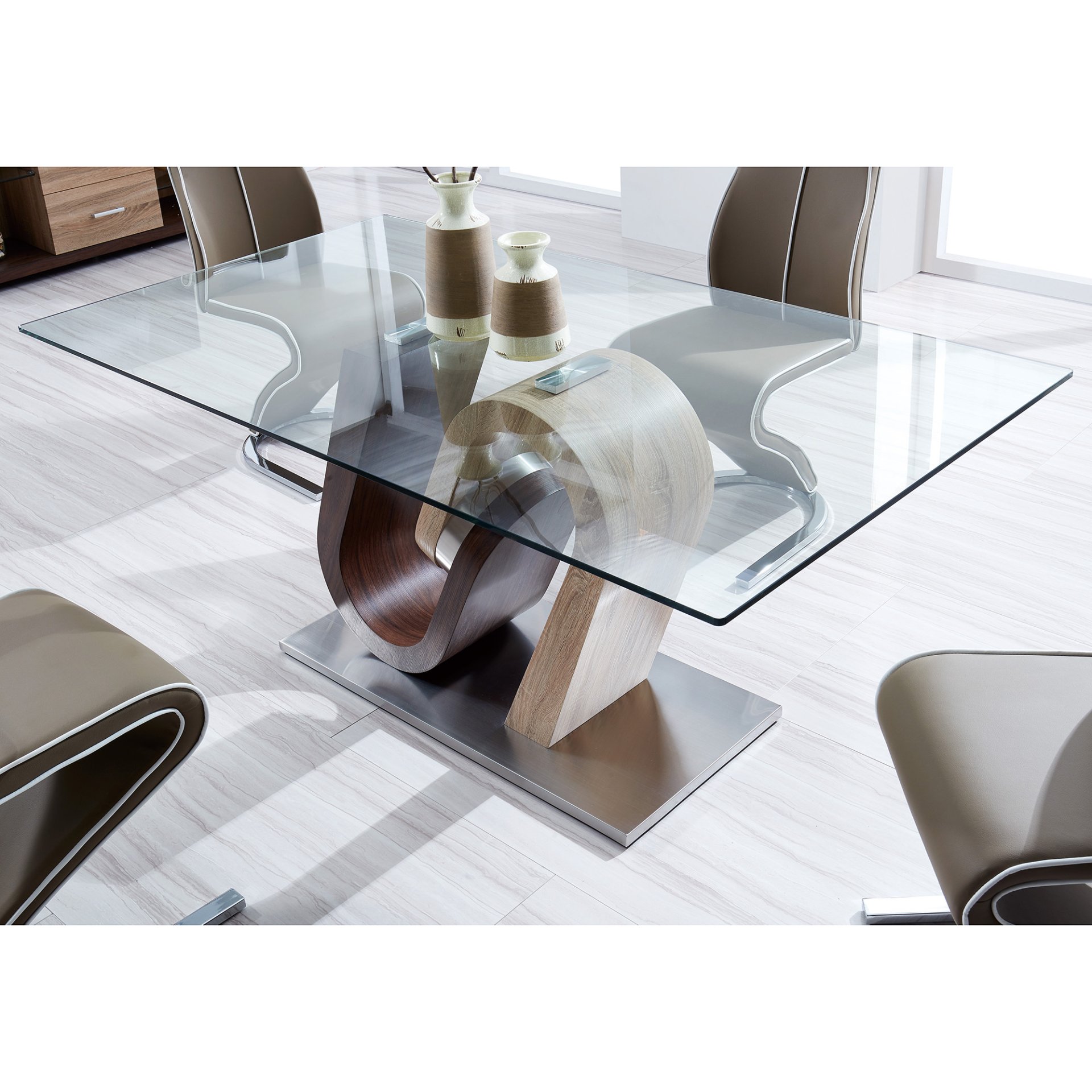 Tony - Dining Table - Brown / Beige - Image 6