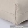 2 Piece High Back Patio Chair Cushion Set, Tufted Adirondack And Rocking Chair Cushions For Garden, Porch Or Office Use - Beige - Image 6