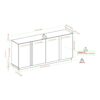 Mid-Century Modern 3 Drawer Low TV Stand For TVs Up To 80" - Slate Gray - Image 6