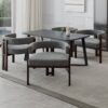 Modern Accent Chair Teddy Upholstered Armchair With Open Back 3 Legs Barrel Dining Chair Comfy Side Chair (Set of 2) - Gray - Image 8