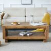 Modern Minimalist Rectangular Coffee Table Measuring Embodies The Simple Charm Of Mid Century Aesthetics, Adding A Touch Of Elegance To Your Living Room - Natural Wood - Image 4