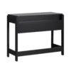 Transitional Reeded Writing Desk With Drawer - Black - Image 2