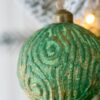 Christmas Ball Ornaments, Glass Decorative Hanging Ball Christmas Tree Ornaments For Holiday Party Decorations (Set of 6) - Green - Image 3