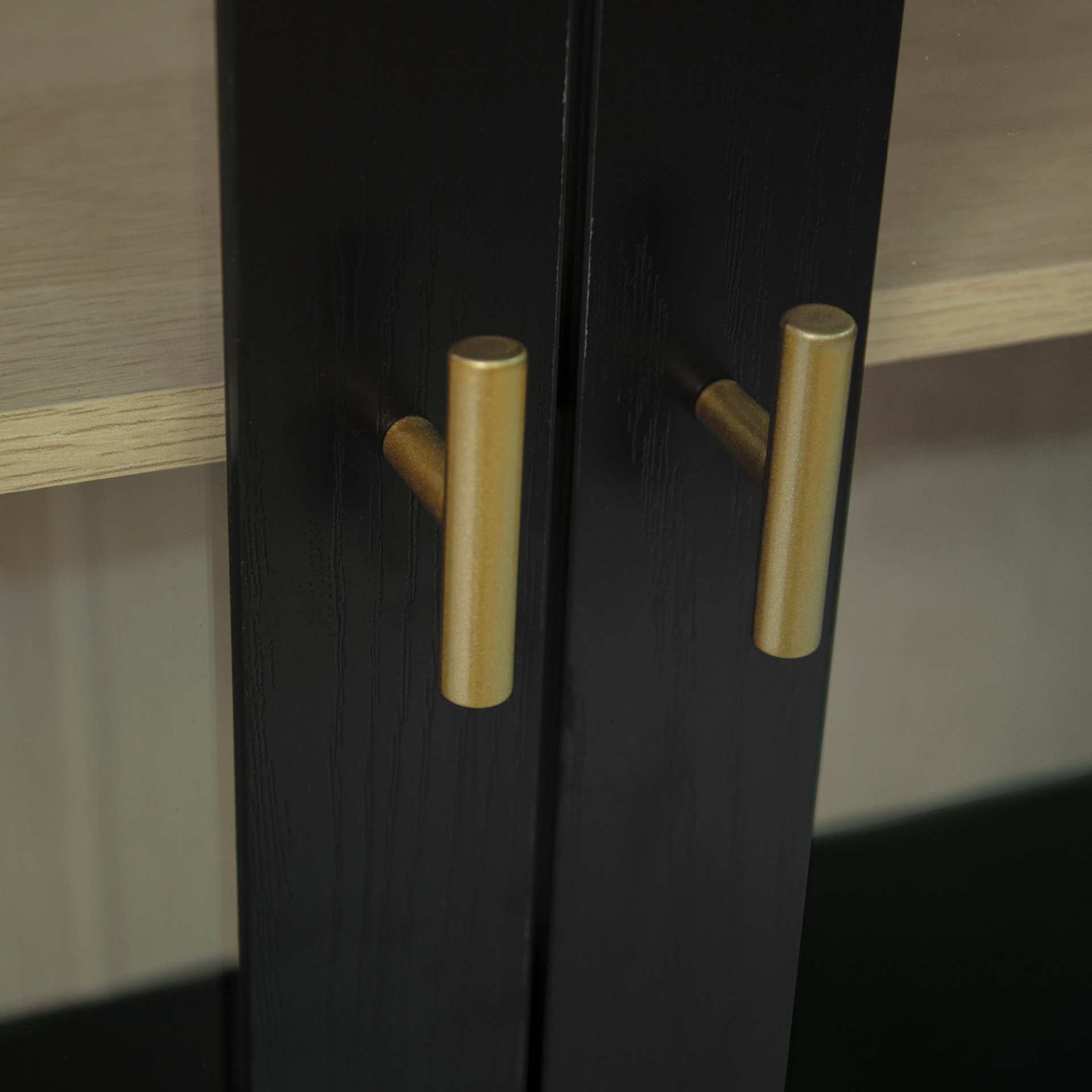 Storage Cabinet With Door For Living Room, Dining Room, Study - Black - Image 20