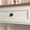 Farmhouse Style Console Table With 2 Drawers And Bottom Storage Shelf - Antique White - Image 10
