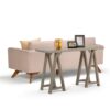 Sawhorse - Console Sofa Table - Distressed Gray - Image 6