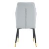 Modern Dining Chairs (Set of 4) With Stylish Patterned Backrest And Black Metal Legs - Light Gray - Image 17