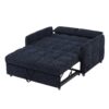 Loveseat Sofa Pull Out Sofa Bed Tufted Sleeper Sofa With An Adjustable Backrest, 3 USB Ports And 2 Lumbar Pillows For Living Room - Blue - Image 21