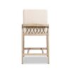 Arizona - Solid Ash Upholstered Counter Stool With Rope Detail - Creme De La Creme White - Image 2