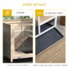 Pawhut - Indoor Rabbit Hutch With Wheels, Desk And Side Table Sized, Wood Rabbit Cage, Waterproof Small Rabbit Cage - Natural - Image 4