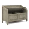 Connaught - Entryway Storage Bench - Distressed Gray - Image 3