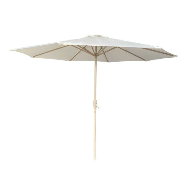9 Ft Patio Market Umbrella With 8 Steel Ribs UV Resistant And Waterproof Canopy For Garden Poolside Or Table Use Without Base - Beige