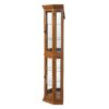 Corner Curio Cabinet With Lights, Adjustable Tempered Glass Shelves, Mirrored Back, Display Cabinet (E26 Light Bulb Not Included) - Oak - Image 16
