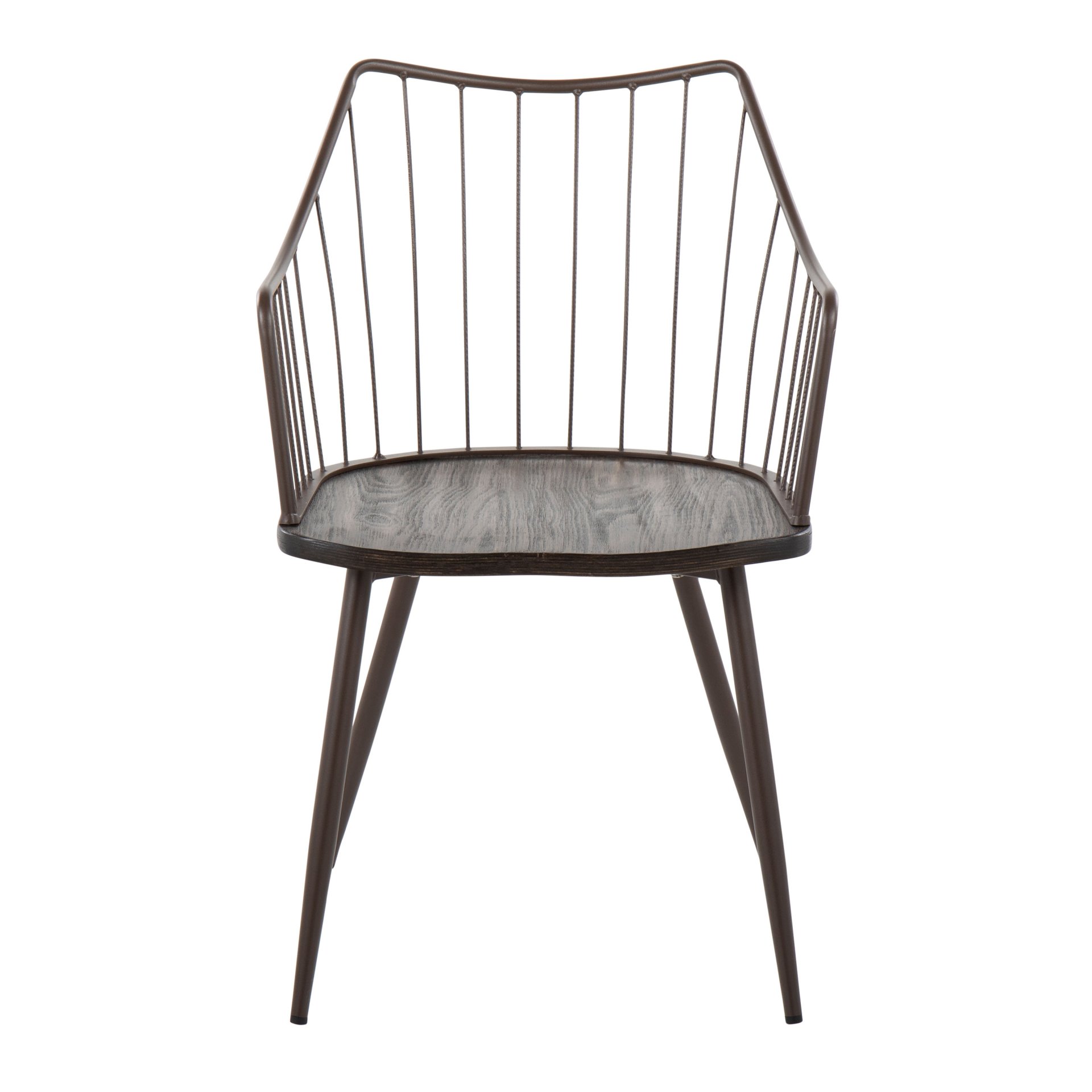 Winston - Farmhouse Style / Dining Chair - Brown / Dark Walnut - Image 5
