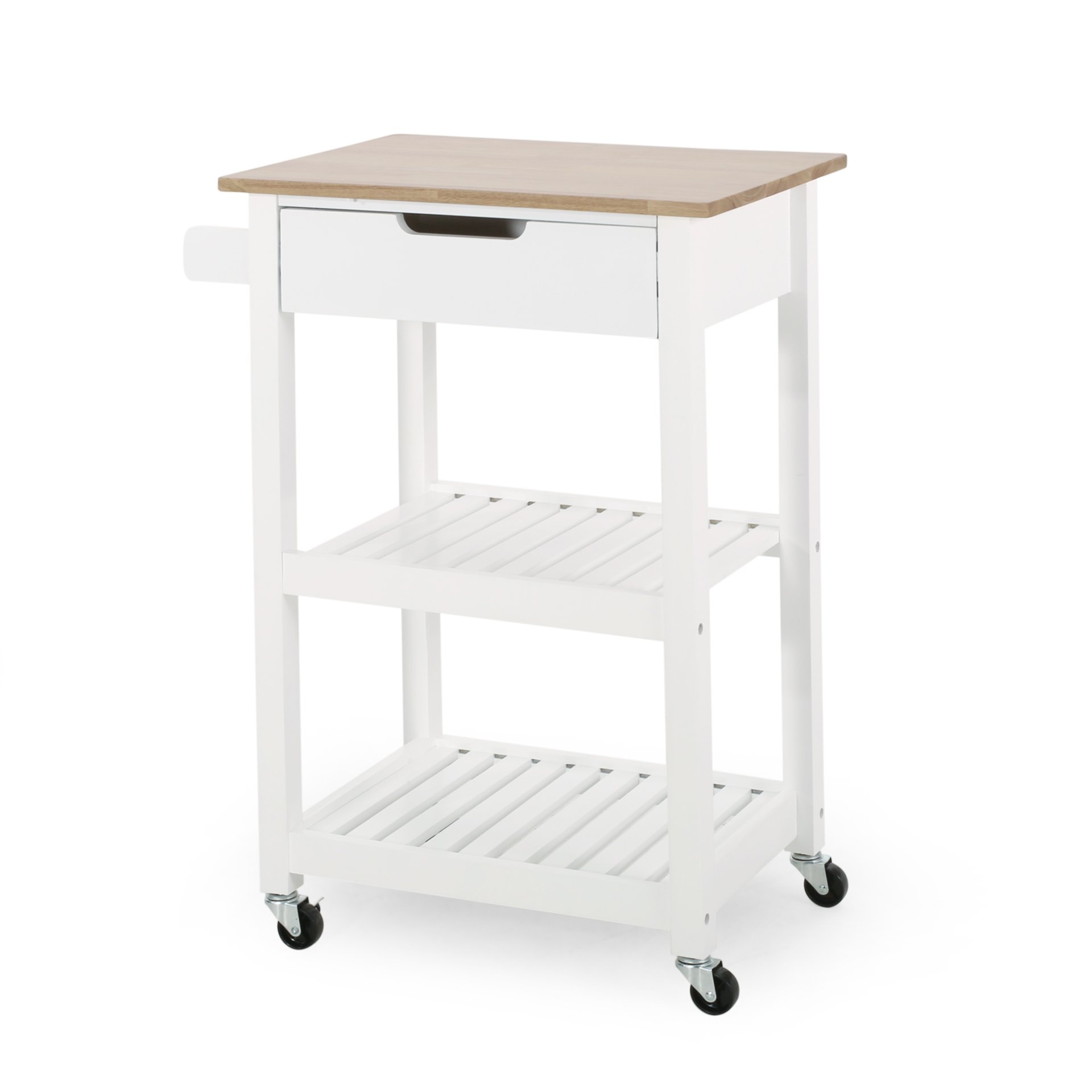 Tattnall - Kitchen Cart With Wheels - White - Image 5
