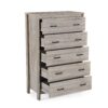 Titeca - Contemporary 5 Drawer Dresser - Oak - Image 7