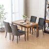 Ultra Side Dining Chair, Thickened Fabric Chairs With Neutrally Toned Solid Wood Legs, Bronze Nail Head (Set of 2) - Blue - Image 18