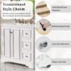 36" Transitional Bathroom Vanity With Sink, Soft Close Doors, Adjustable U Shelf, 3 Drawers - White - Image 7
