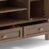 Warm Shaker - TV Media Stand Handcrafted - Rustic Natural Aged Brown - Image 4