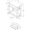 Accent End Table, Narrow, Storage Drawer, Transitional - Espresso - Image 4
