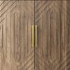 Modern Carved 4 Door Sideboard Buffet Cabinet With Storage, Adjustable Layer Board - Walnut - Image 7