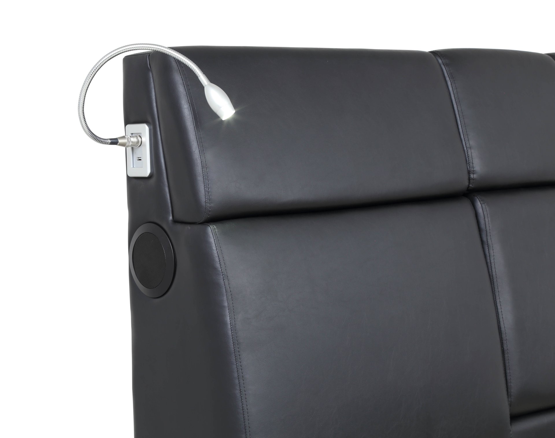 King Music Bed Touch Lighting Bluetooth Sound Beverage Tray - Black - Image 6