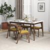 Dakota - Velvet Dining Chair (Set of 2) - Brown / Yellow - Image 6