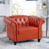1 Seater Sofa For Living Room - Orange - Image 2