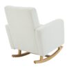 Accent Rocking Chair With Pillow, Spacious & Comfortable Seating For Living Room Or Bedroom - Cream White - Image 13